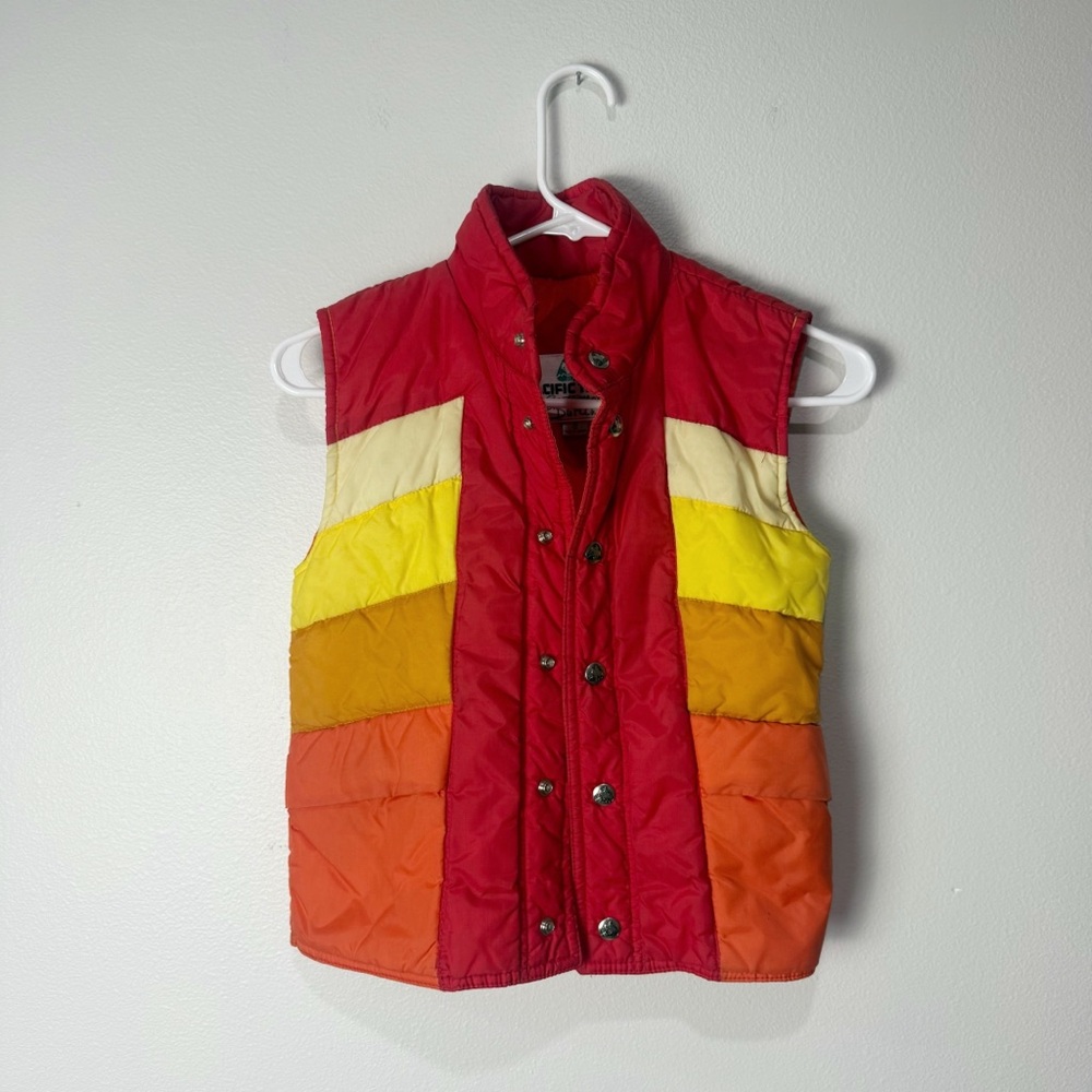 Pacific Trail Sportswear Vintage 80’s Kid’s Puffer Vest Colorful Size 8